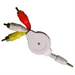 3.5mm Jackstick Konverter til RCA (Retractable)